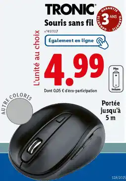 Lidl TRONIC Souris sans fil offre