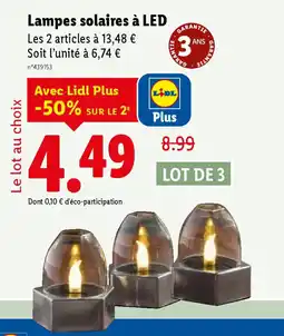 Lidl Lampes solaires à LED offre