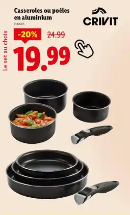 Lidl CRIVIT Casseroles ou poêles en aluminium offre
