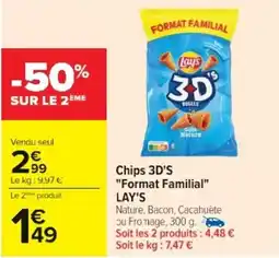 Cora x Carrefour LAY'S Chips 3D'S "Format Familial" offre