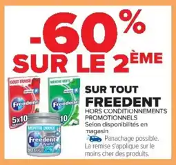 Cora x Carrefour FREEDENT Sur tout offre