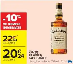 Cora x Carrefour JACK DANIEL'S Liqueur de Whisky offre