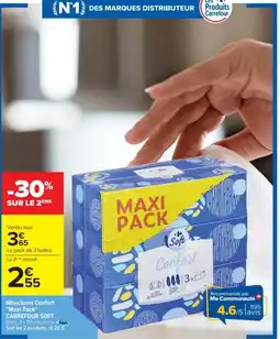 Cora x Carrefour Mouchoirs confort "maxi pack" carrefour soft offre