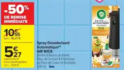 Cora x Carrefour AIR WICK Spray Désodorisant Automatique offre