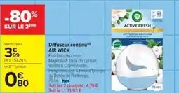 Cora x Carrefour AIR WICK Diffuseur continu offre