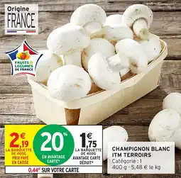 Intermarché Champignon blanc itm terroirs offre