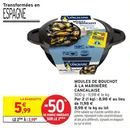 Intermarché Moules de bouchot à la marinière cancalaise offre