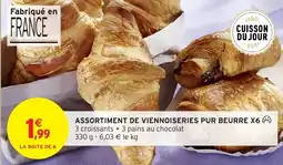 Intermarché Assortiment de viennoiseries pur beurre x6 offre
