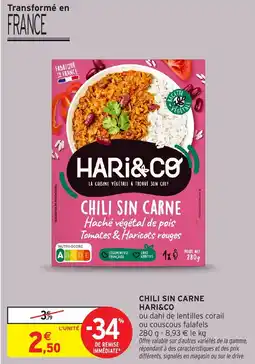 Intermarché Chili sin carne hari&co offre