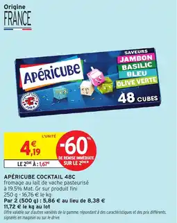 Intermarché Apéricube cocktail 48c offre