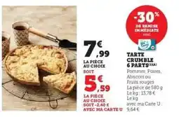 Hyper U Tarte Crumble 6 Parts offre