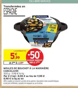 Intermarché Contact MOULES DE BOUCHOT À LA MARINIÈRE CANCAILAISE offre