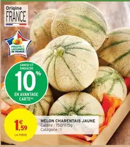 Intermarché Contact MELON CHARENTAIS JAUNE offre