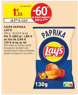 Intermarché Contact CHIPS PAPRIKA LAY'S offre
