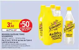 Intermarché Contact BOISSON GAZEUSE TONIC SCHWEPPES offre