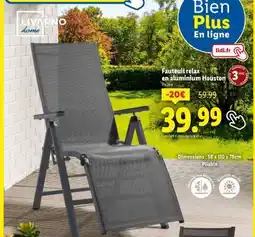 Lidl Fauteuil relax en aluminium Houston offre