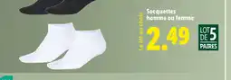 Lidl Socquettes homme ou femme offre