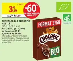Intermarché Céréales bio chocapic nestlé offre