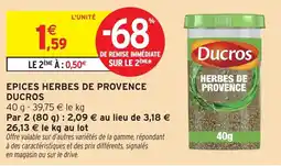 Intermarché Epices herbes de provence ducros offre