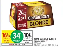Intermarché Bière d'abbaye blonde grimbergen offre