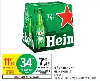 Intermarché Bière blonde heineken offre
