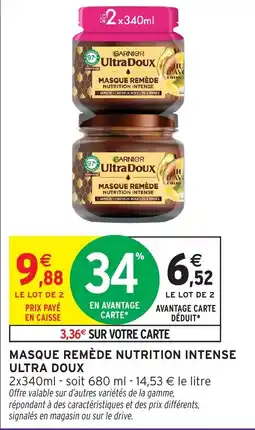 Intermarché Masque remède nutrition intense ultra doux offre
