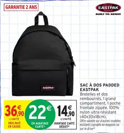 Intermarché Sac à dos padded eastpak offre