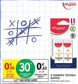 Intermarché 2 gommes technic maped offre