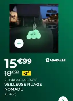 Feu Vert Veilleuse nuage nomade offre