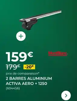 Feu Vert 2 barres aluminium activa aero +1250 offre