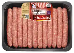 Carrefour LES BRASERADES 12 chipolatas supérieures LES BRASERADES offre