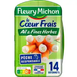 Carrefour FLEURY MICHON Bâtonnets de surimi Cœur frais offre