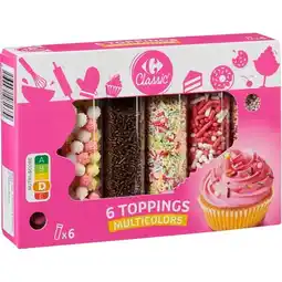 Carrefour CARREFOUR CLASSIC' Assortiment de 6 décorations pour pâtisserie offre