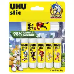 Carrefour UHU Lot de 6 bâtons de colle blanche offre