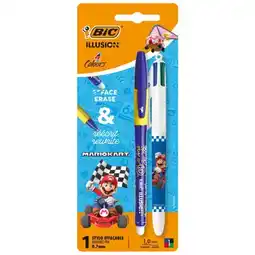 Carrefour BIC Stylo bille 4 couleurs + roller gelocity Mario Kart offre