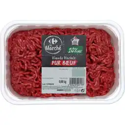 Carrefour Market CARREFOUR Haché pur bœuf 20% M.G CARREFOUR Le Marché offre