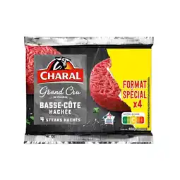 Carrefour Market CHARAL 4 steaks hachés basse côte CHARAL offre