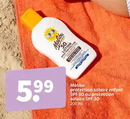 Wibra Malibu protection solaire enfant spf 50 ou protection solaire spf 30 offre