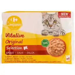 Carrefour Market CARREFOUR COMPANINO VITALIVE Aliment complet pour chats adultes offre