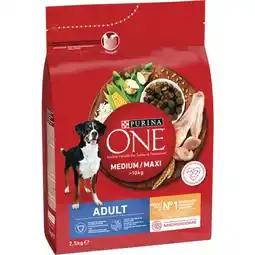 Carrefour Market PURINA ONE Croquettes pour chiens medium/maxi >10kg offre