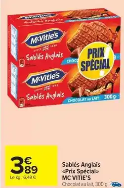 Carrefour Drive Mc vitie's - sablés anglais offre