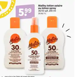 Wibra Malibu lotion solaire ou lotion spray offre