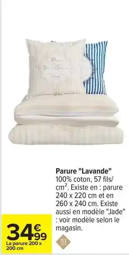 Carrefour Tex - parure lavande offre