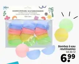 Wibra Bombes à eau réutilisables offre