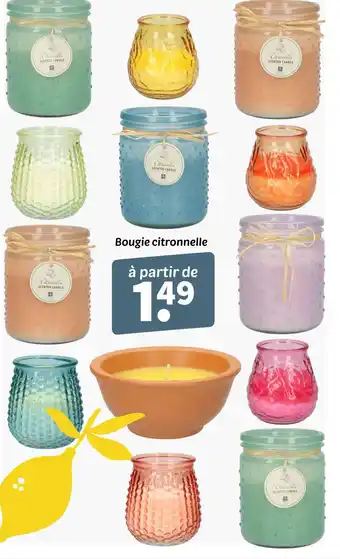Wibra Bougie citronnelle offre