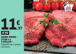 E.Leclerc Viande bovine steak à griller offre