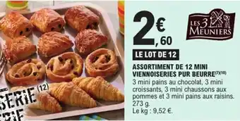 E.Leclerc Assortiment de 12 mini viennoiseries pur beurre offre