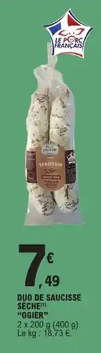 E.Leclerc Duo de saucisse sèche ogier offre
