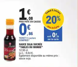 E.Leclerc Sauce soja sucrée tables du monde offre