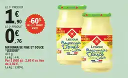 E.Leclerc Mayonnaise fine et douce lesieur offre